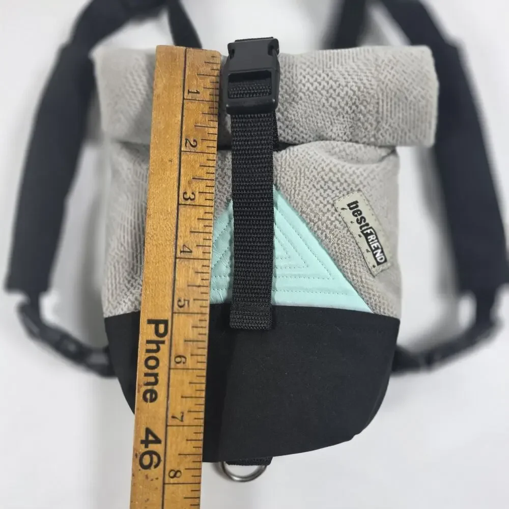 Best Friend Finds Small Dog Backpack Pack Gray Mint Black Dog Backpack Harness